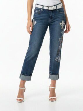 Mary Kate & Ashley Embellished Fleur De Lis Jeans 4
